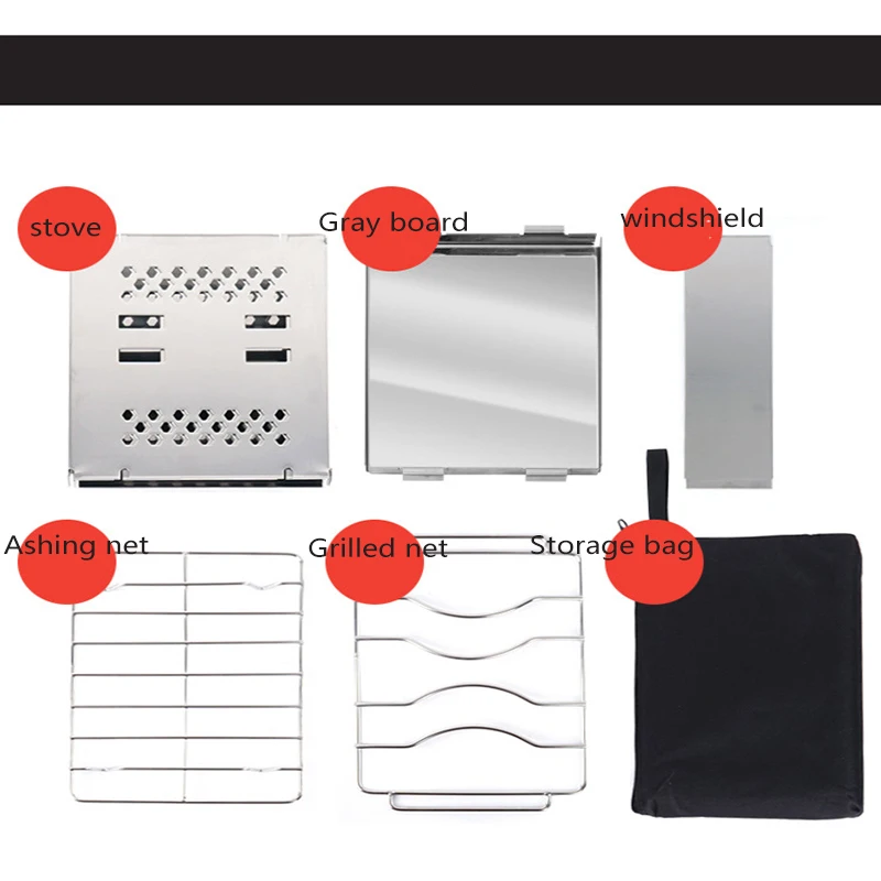 Изысканный портативный гриль из нержавеющей стали, набор для барбекю, печь для барбекю, гриль для улицы, маленький барбекю, барбекю, дымовой гриль, барбекю, гриль для барбекю