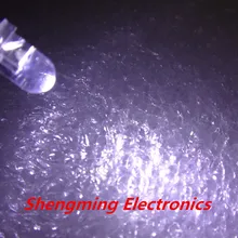 100 шт. 3 мм супер яркий прозрачный белый светодиод Лампочки лампа