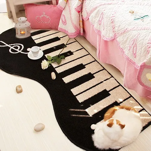 

WINLIFE Simple Style Carpets Creative Piano Shaped Rugs Likeable Kitten Shape Decorating Mats Area Floor Rugs For Bedroom/Hotel