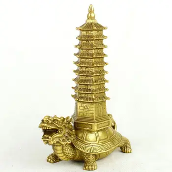 

Pure copper dragon turtle nine layers wenchang tower fortune place.