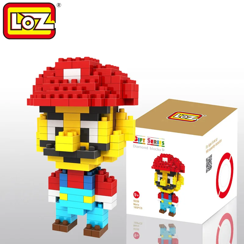 

New Hot Arrive!! Green Mario LOZ Blocks Diamond Action Figure Yoshi Mario With retail box Dolls DIY Bricks early educational Toy