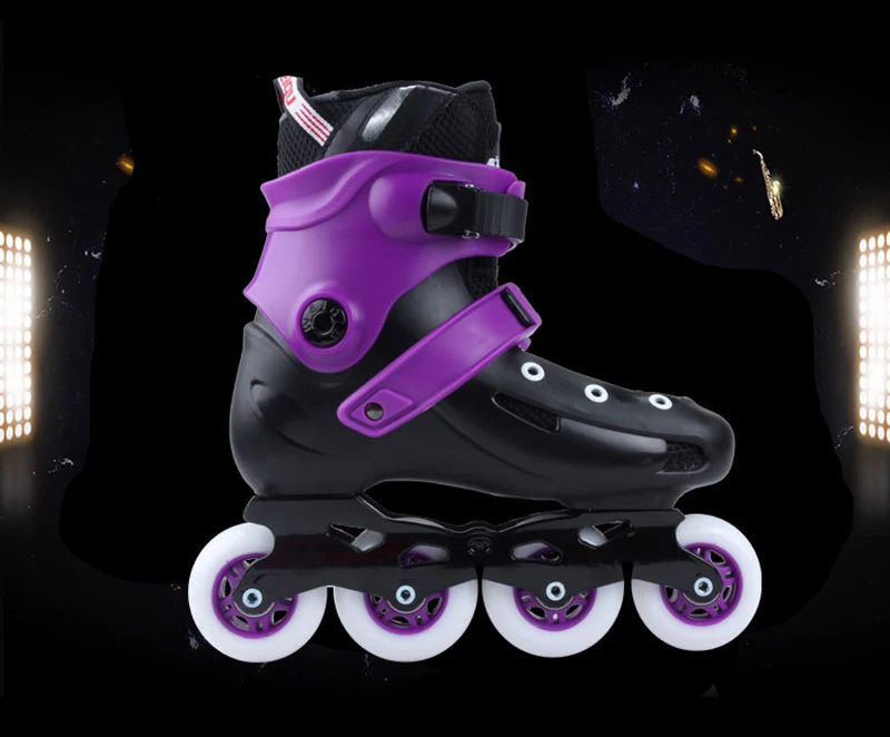 Встроенная профессиональная обувь для взрослых женщин и мужчин Slalom PP для катания на коньках обувь для катания на коньках Регулируемый Моющийся PU колеса Adulto Patins 2 цвета
