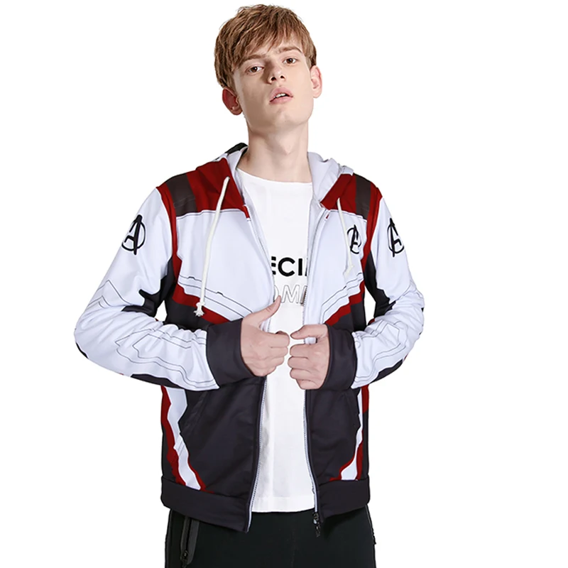 Avengers Endgame Quantum Realm Cosplay Costumes Advanced Tech Hoodie Jackets Superhero Captain Marvel Iron Man hulk Sweatshirt
