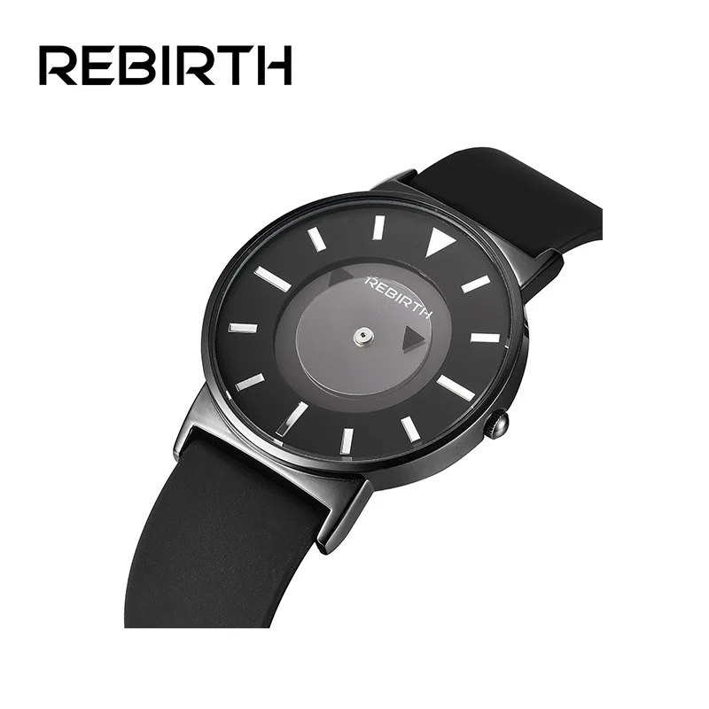 

New Fashion Rebirth Ultra Thin Simple Women Watches Elegant Charm Ladies Wristwatches Black Leather Luxury Brand Woman Clocks