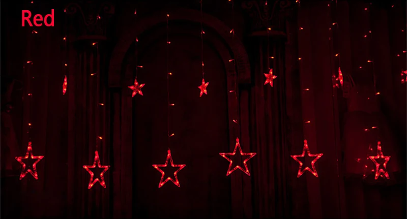 2,5 м cortina светодиодный гирлянда Рождественский праздничный светильник ing светодиодный Сказочный занавес со звездами романтические вечерние свадебные светильник AC110V/220 V