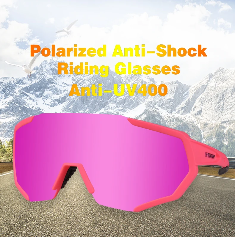 X-TIGER Women Polarized Cycling SunGlasses MTB Bicycle Cycling Eyewear Ciclismo Cycling Glasses Mountain Racing Bike Goggles