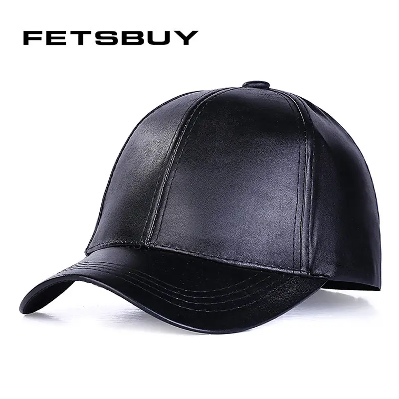 black leather baseball cap wholesale new font with fur pom faux black leather baseball cap wholesale new font with fur pom faux