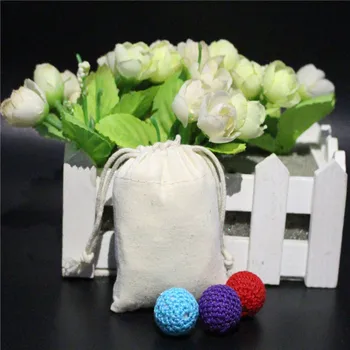 

50pcs Cotton Cloth Pouches Plain Food Storage Wedding Favor Candy Shopping Bags Drawstring Pouch Candy Decor Sack 7x9cm 9x12cm