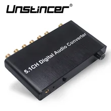 UNSTINCER HD 5.1 Decoder DTS / AC3 Dolby Decoding SPDIF input to 5.1-channel Digital Audio Converter for PS4 player
