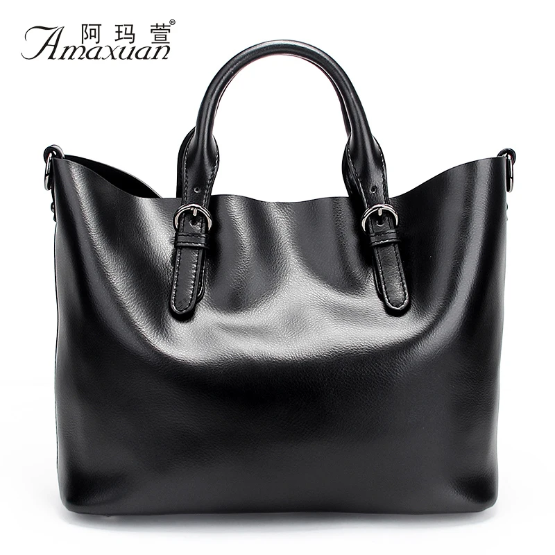 ФОТО Amaxuan Fashion Women Genuine Leather Bags Women Real Leather Handbag Large Shoulder Bags Elegant Women Bags Bolsa 2016 BH1165