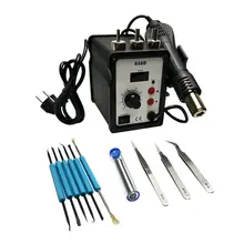 ЕС вилка 220 В 700 Вт 858D+ паяльная станция светодиодная цифровая паяльная станция горячего воздуха