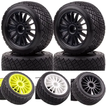 

RC Tires 4pcs 2.2" Wheel Rim & Tires Tyre For 1/10 RC Model HPI WR8 Flux Rally 3.0 110697 94177
