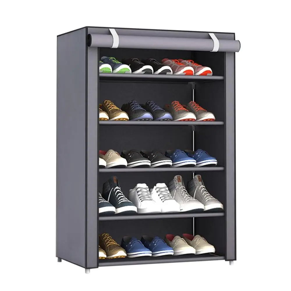 Nai yue пылезащитный большой размер нетканый Тканевый шкаф для обуви органайзер для обуви для дома, спальни, спальни, обувные стеллажи, Полка для шкафа - Цвет: 6 layers 5 lattice