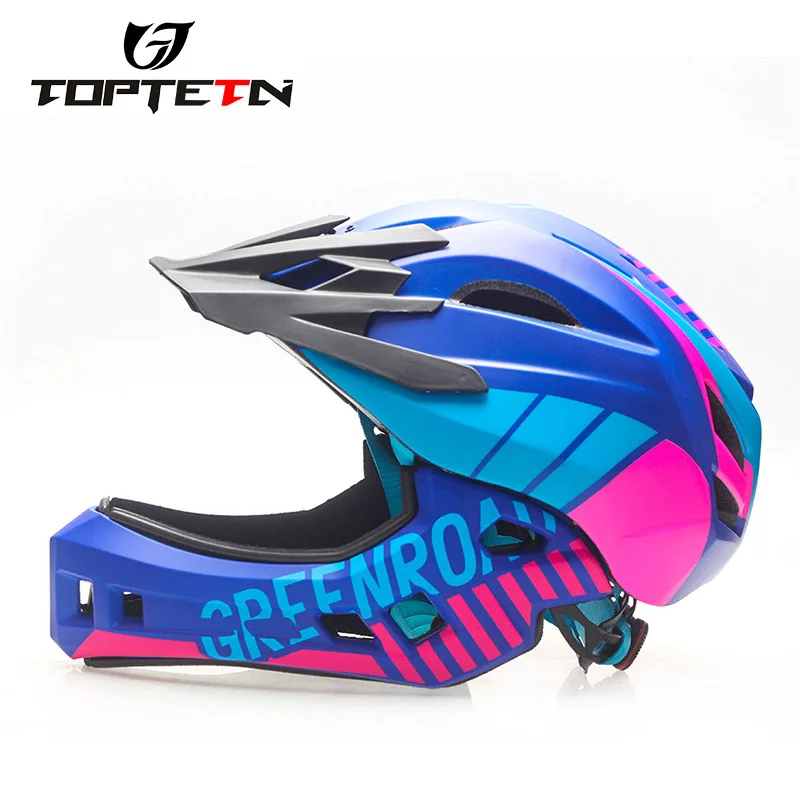 

Bike Full Face Helmet Children Safety Riding Skateboard Helmet Inline Skating Sports Protective Equipment with Detachable Chin