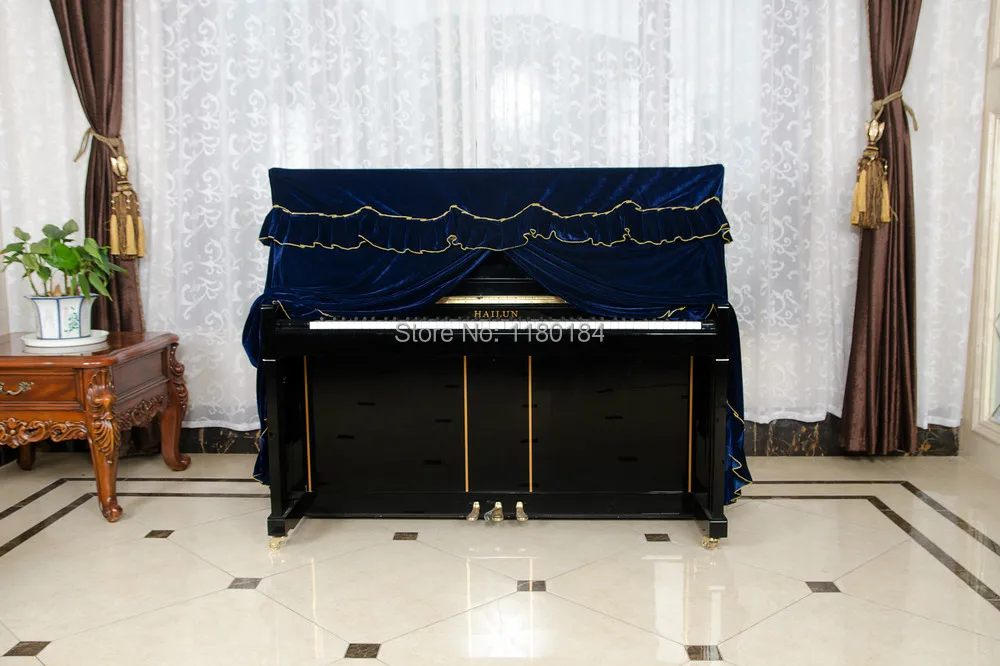 1 компл. 3 цвета пыле дома текстильный чехол плотная ткань золото бархат Пианино крышка KQ 008