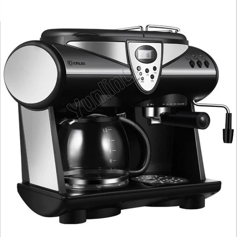 Итальянская/Американская Кофеварка DL KF7001 кофемашина 2 в 1 с насосом и высокой