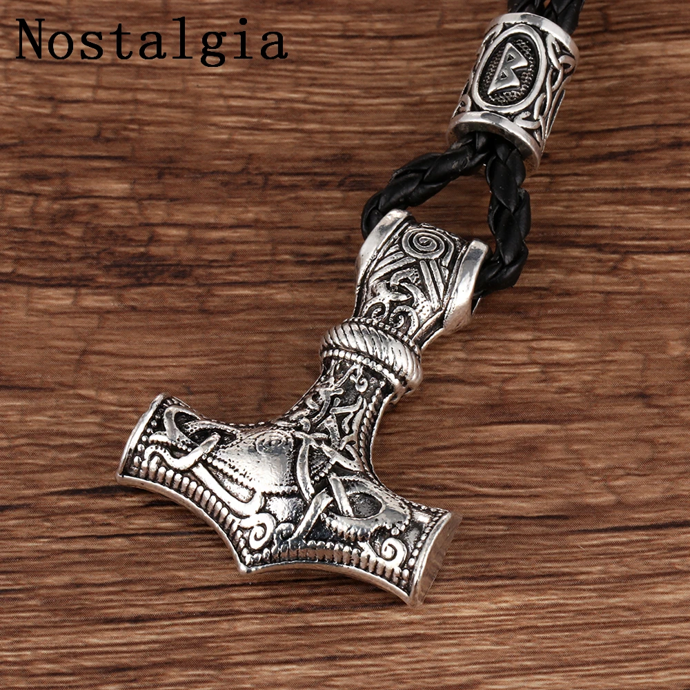 Men-s-Black-Leather-Bracelet-Antique-Silver-Viking-Runes-Beads-Bracelet-Thor-Hammer-Bracelets-Jewelry-Gifts (3)