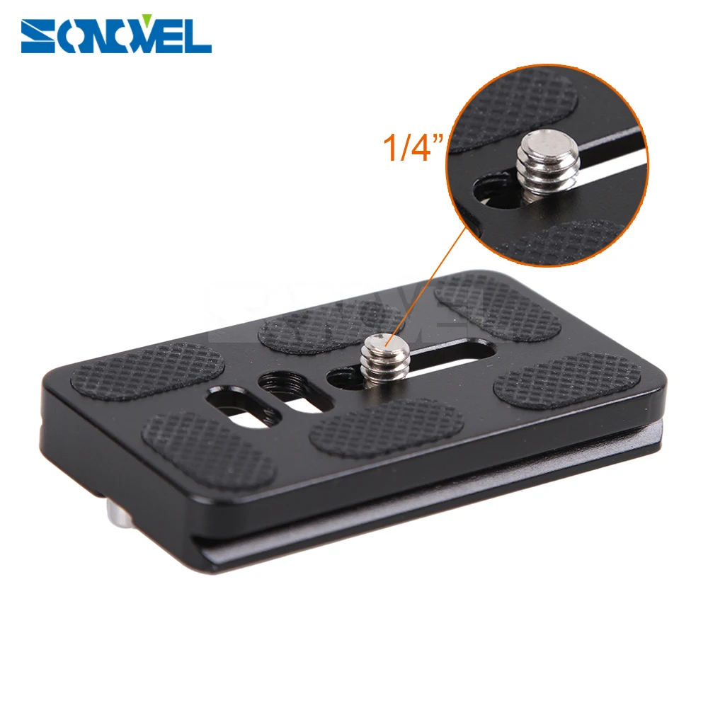 Tripod Monopod Quick Release Plate Pu60 Qr Plate 60mm Length With 1/4
