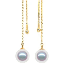 Eternal wedding Women Gift word 925 Sterling silver real Shipping counters with a natural pearl earrings earrings genuine
