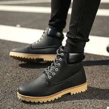 Новое поступление, весенне-осенние ботинки, мужская кожаная обувь в стиле унисекс, модная рабочая обувь, ботинки для влюбленных, большие размеры 39-48