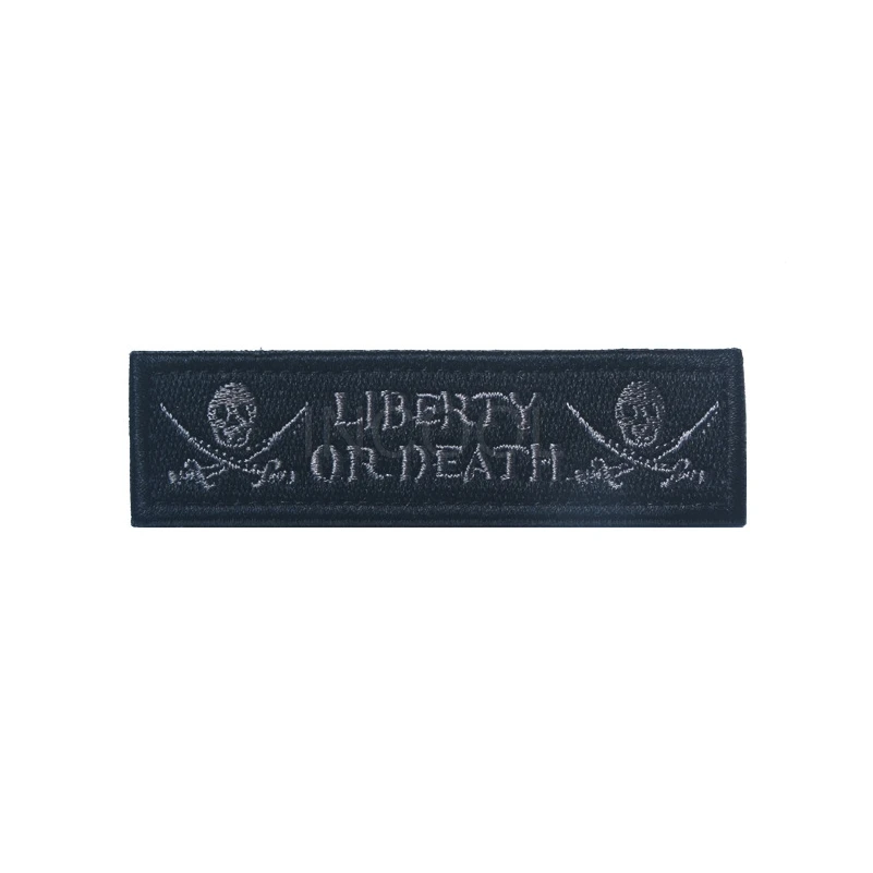 Вышитые нашивки Liberty или Death Skull тактические эмблемы значки вышивка для куртки