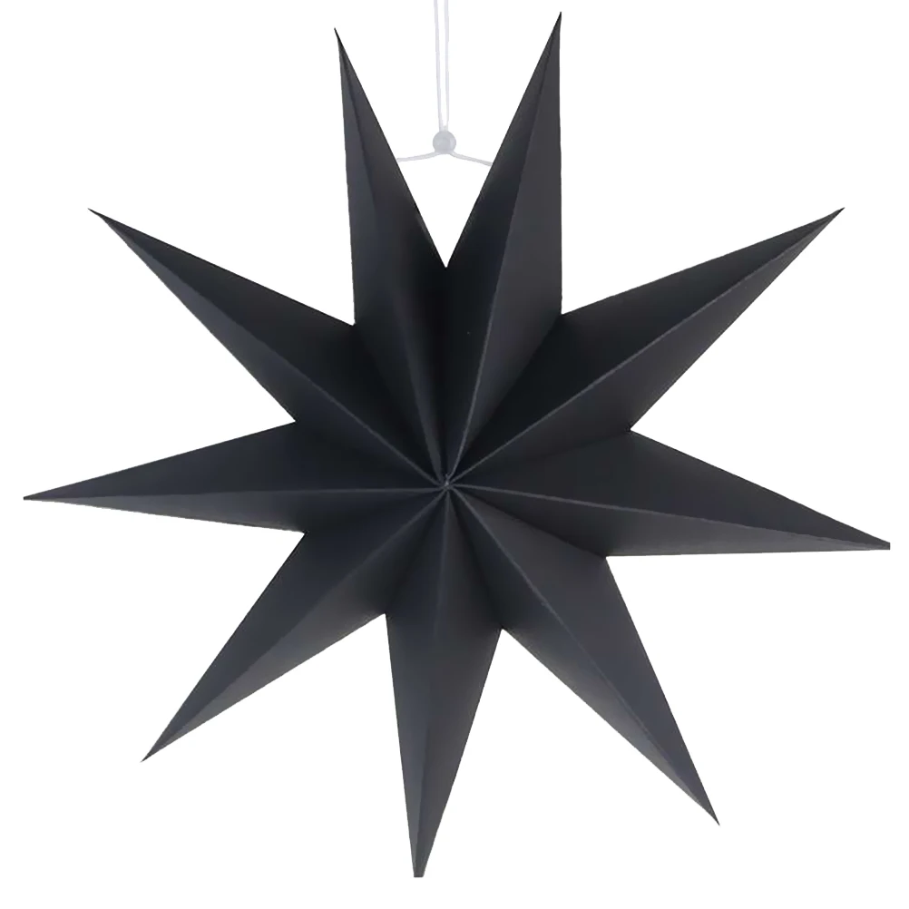 

Paper Lamp Shade Handmade Star Lantern Environmentally Friendly Lamp Accessory 30cm(Black)