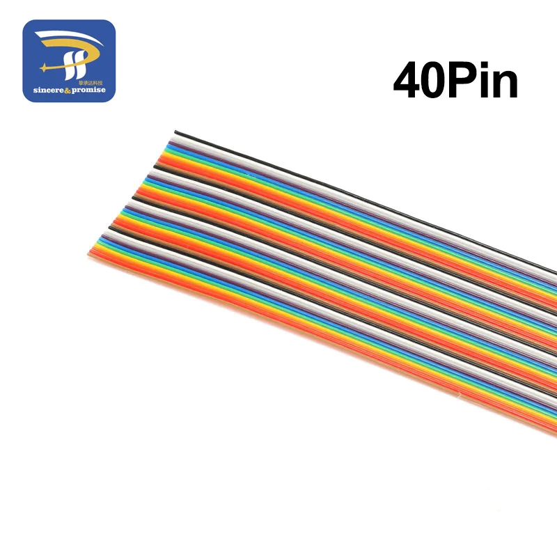 1 метр 1,27 мм расстояние Pitch10 способ 10P 20P 40Pin плоский Цвет Радуга ленточный кабель проводка провода для PCB DIY 20 путь Pin - Цвет: 40P