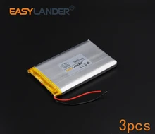 3pcs/Lot 3.7V 3800mAh Rechargeable li Polymer Li-ion Battery For Bluetooth Notebook Tablet PC Consumer electronics safety 755080
