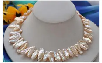 

Women Gift Freshwater 20mm pink dens biwa freshwater cultured pearl necklace 17inch Factory Wholesale price Women Giftword Jewel