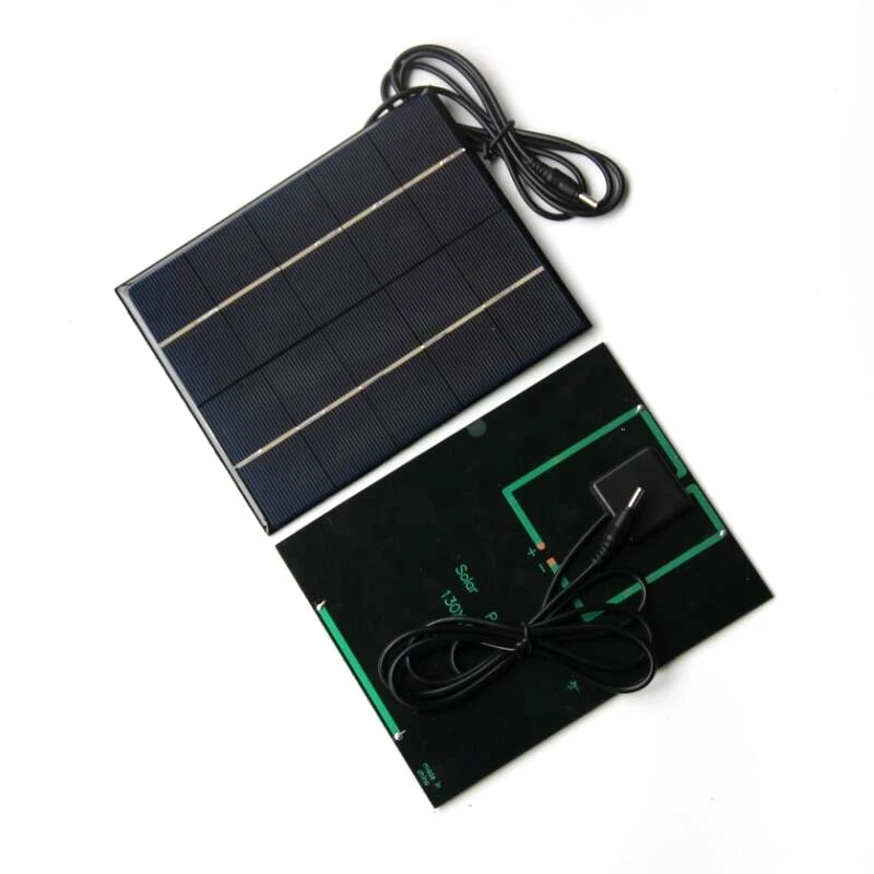 Uheshui 3.5 Вт Панели солнечные с DC Выход База для 18650 Батарея солнечных батарей для 18650 Перезаряжаемые Батарея зарядки непосредственно смола