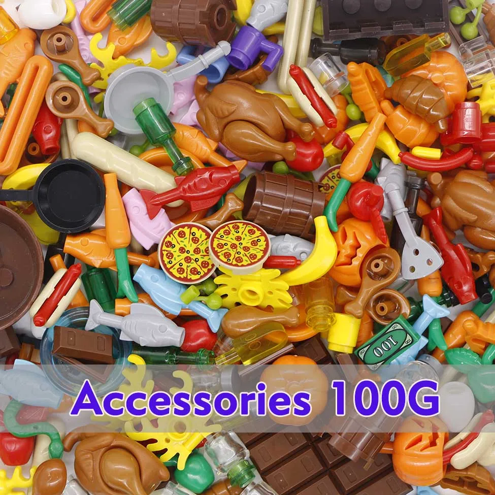 lego food truck pizze lot Hot dog parts minifigures