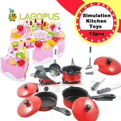 Lagopus кухонные игрушки для детей ролевые игры для приготовления пищи игрушки Раннее образовательное Моделирование кухня 13 шт. лучший