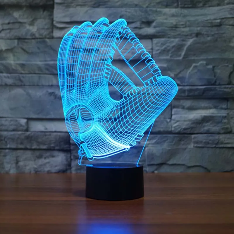 Glove night light pediatrics 7 Colors Changing Touch Button Led Table