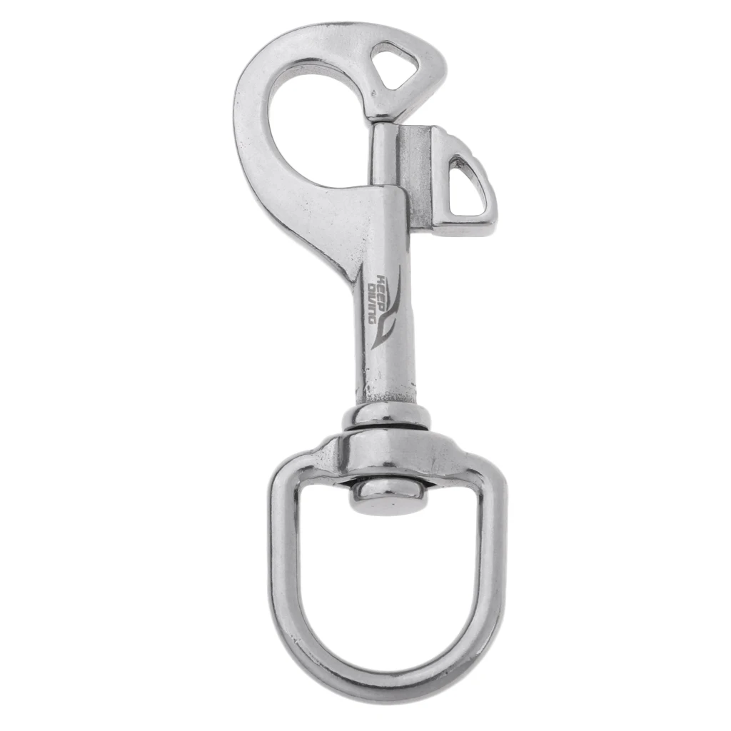 Marine Grade 316 Stainless Steel Scuba Diving Swivel Eye Bolt Snap Spring Hook Buckle Clip Clasp
