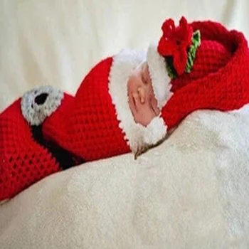 

Infant 0-3 months Christmas Animal Crochet Knitting Costume Hand-woven Wool Clothes Newborn Baby Photography Props Wild Pictures