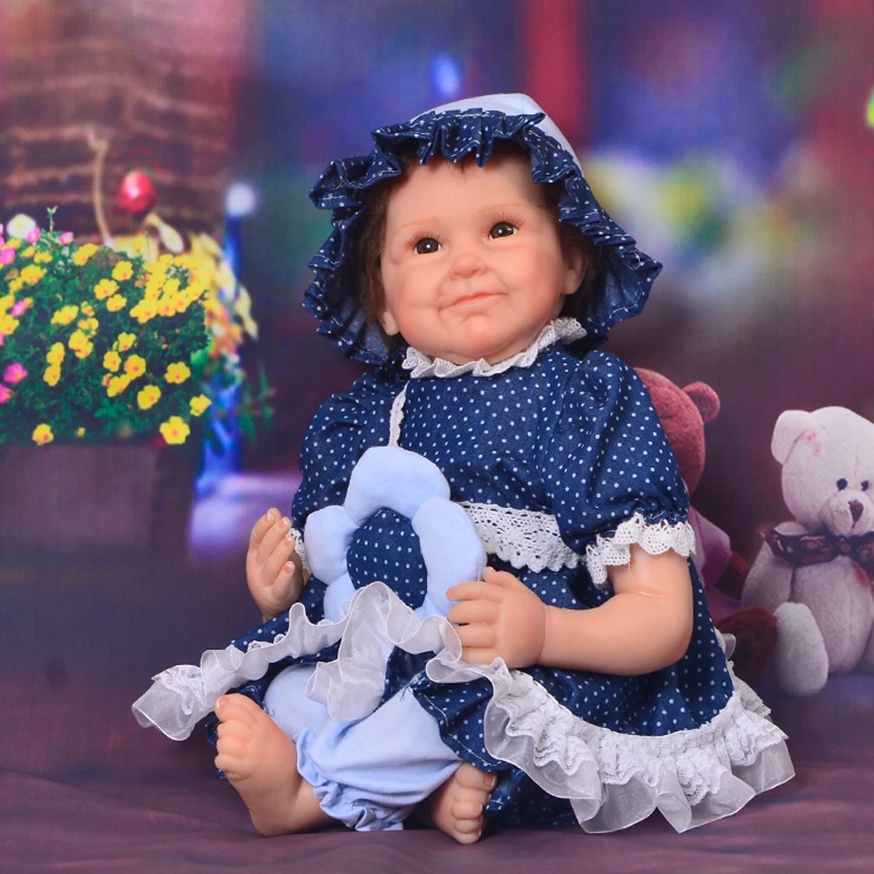 

KEIUMI Design 22 Inch Silicone Reborn Baby Dolls with Charming Smile Real Like Princess 55 cm Reborn Bebe For Kids Playmates