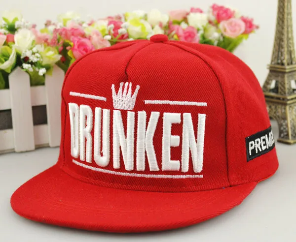2017 популярные детские бейсболки с надписью DRUNKEN летние и кепки бейсбольная кепка