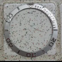 Watch Parts Silver 38mm Watch Bezel Ring Insert Fit for 40mm Automatic Men's Watch