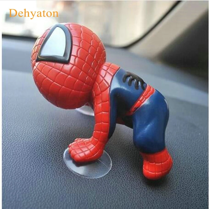 

Dehyaton Auto Styling Accessories 16CM Spider ManToy Climbing Spiderman Window Sucker Spider-Man Doll Car Home Inner Decoration