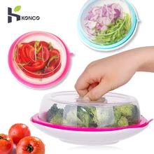 Konco силиконовая пластиковая обертка для микроволновой печи миска с подогревом крышка холодильник универсальный чехол страховое герметичное постельное белье