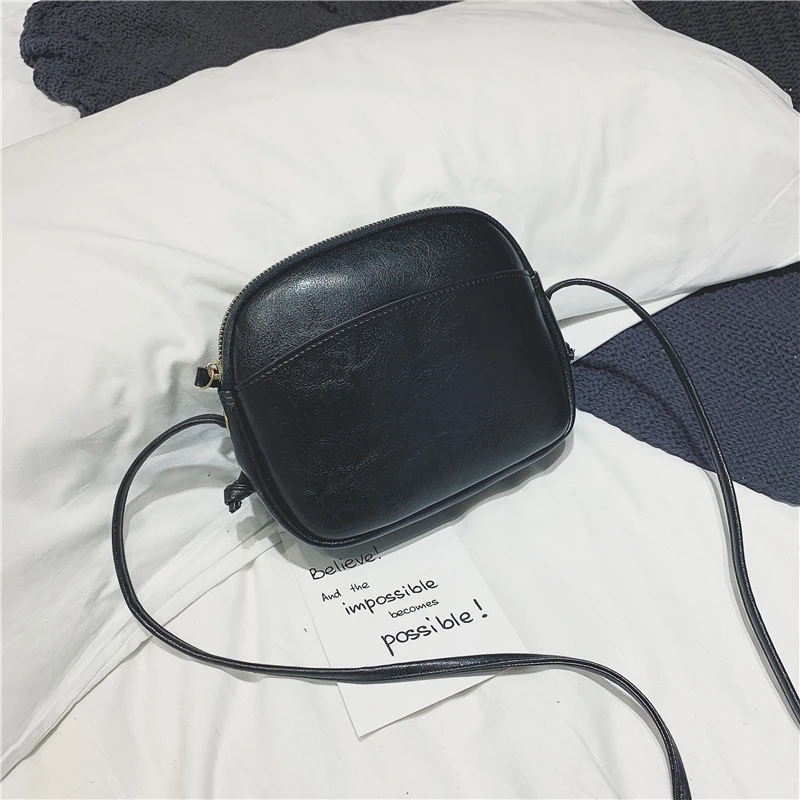 2018 Hot Small Shell Crossbody Bags for Women New Simple Casual Mini Brown Messenger Bag for Girls Flap PU Leather Shoulder BagsIMG_4599