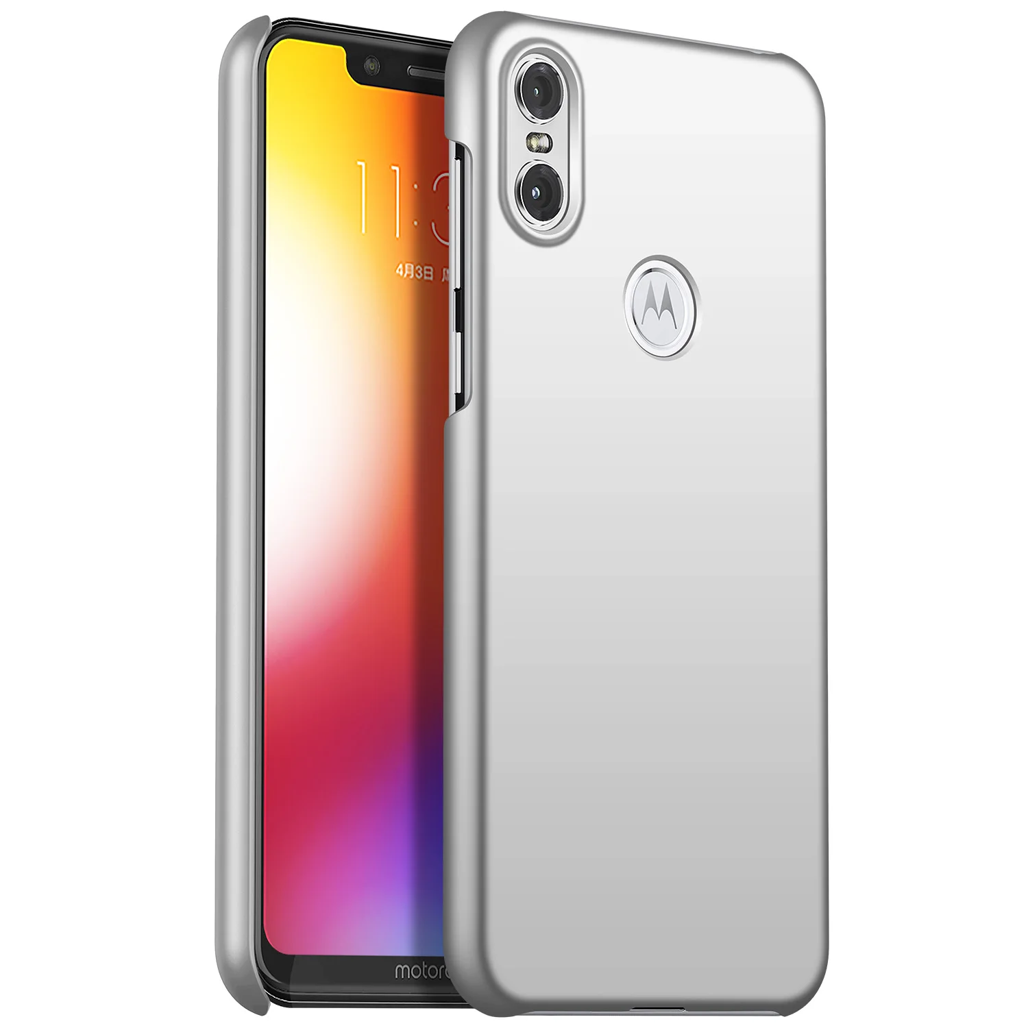 Роскошный Матовый Жесткий Чехол для Motorola Moto One vision, чехол для Motorola One XT1941, защитный чехол P30 P40 - Цвет: silver