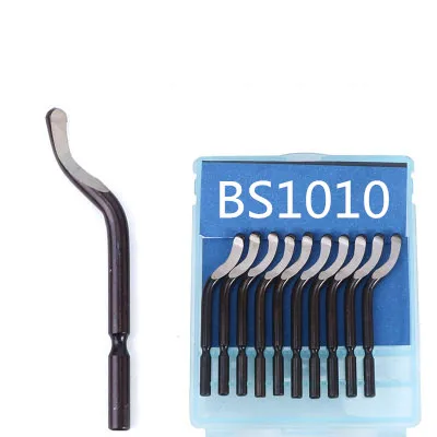 High quality stainless steel deburring blade bs 1018 manual trimmer bit bs 1010 tool bk 3010 plastic - Цвет: Светло-желтый