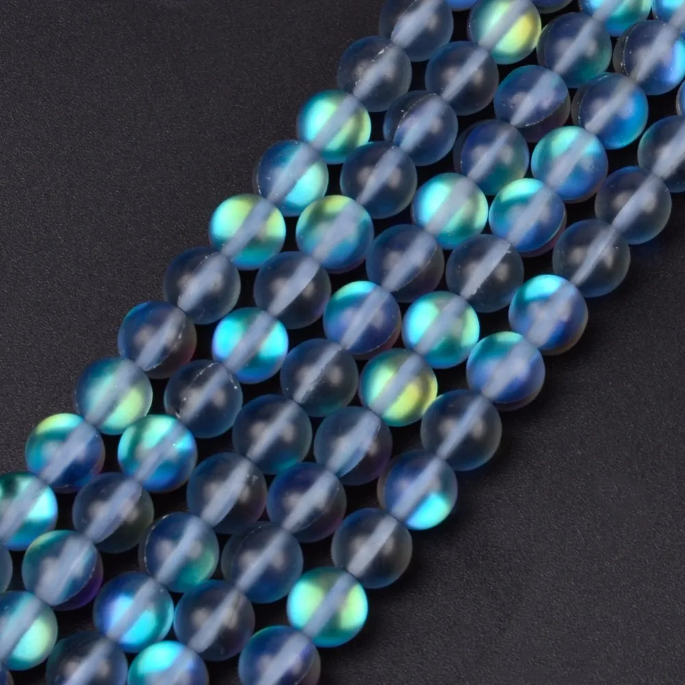 

6 8 10 12mm Dull Polished Gray Austria Crystal Beads for Diy Jewelry Making Bracelet Glitter Moonstone Round Beads Accessories