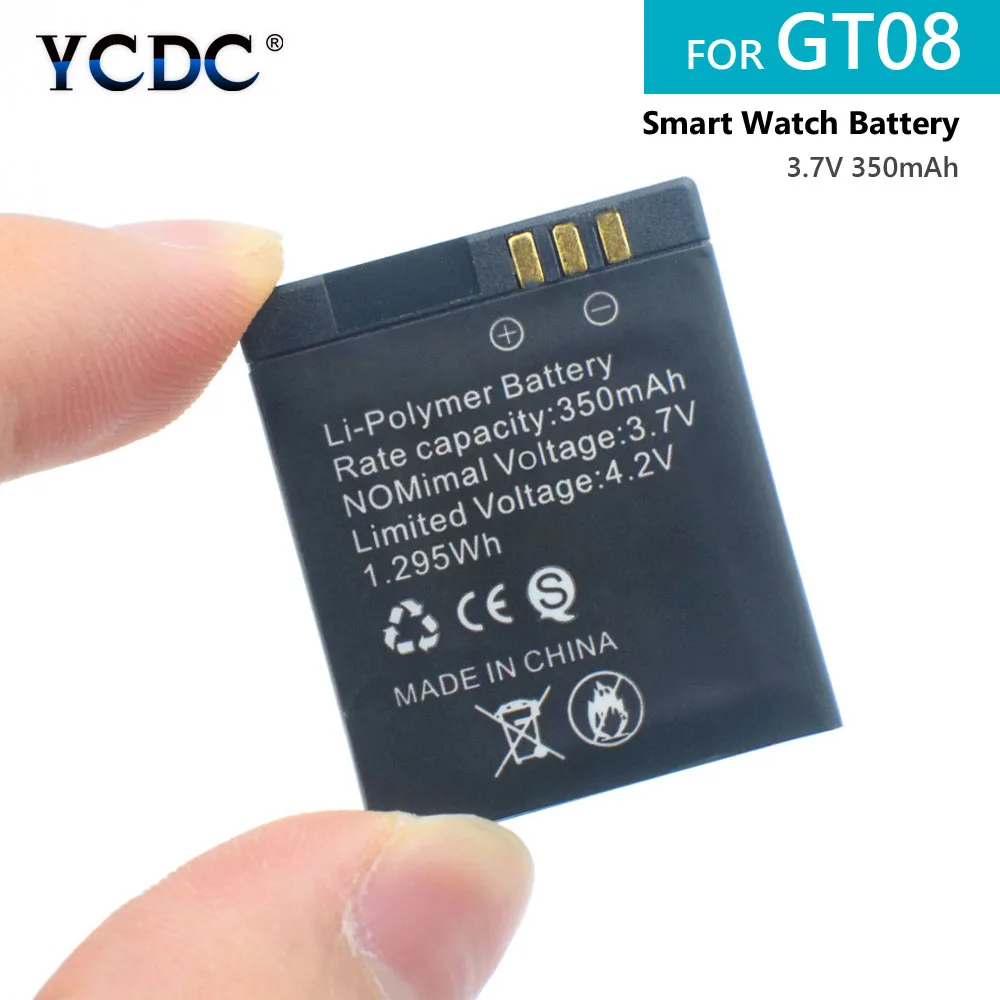 

Top Brand Smart Watch Battery 3.7V 350MAH RECHARGEABLE LI-ION POLYMER SMART FOR WATCH GT08 BATTERY 1PCS