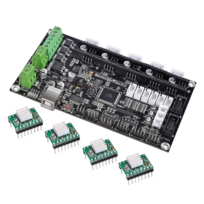 BIGTREETECH Gen V1.0 плата поддерживает A4988/DRV8825/TMC2130 Драйвер шагового двигателя плате