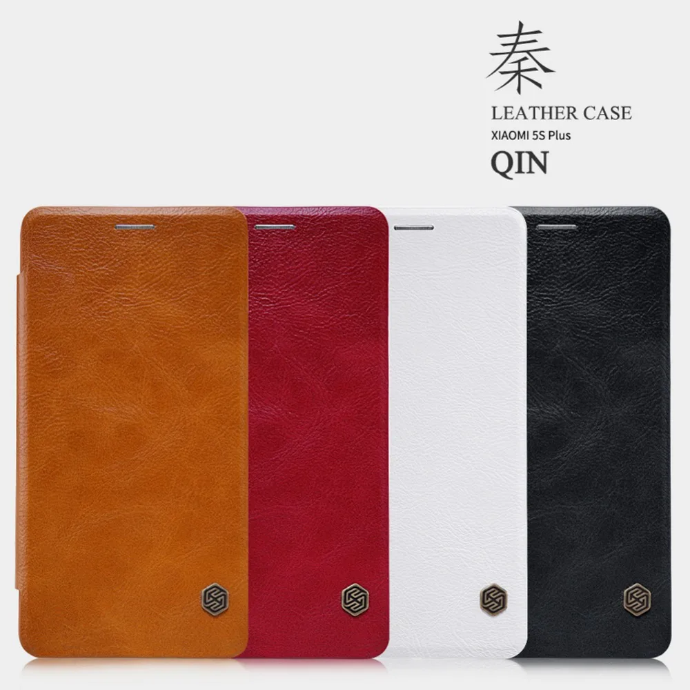 

Leather Case For Xiaomi Mi 5S Plus case cover Nillkin vintage Qin PU leather hard plastic back cover wallet For Mi 5S Plus case