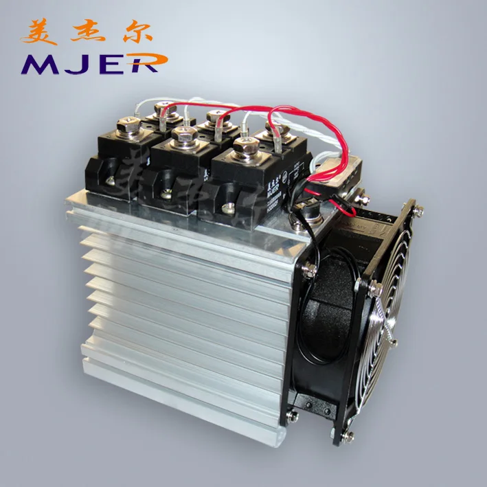 

H3300ZF 300A Industrial grade solid relay /SSR three phase DC to AC 3pcs relay+1pc radiator +1pc radiator matching fan