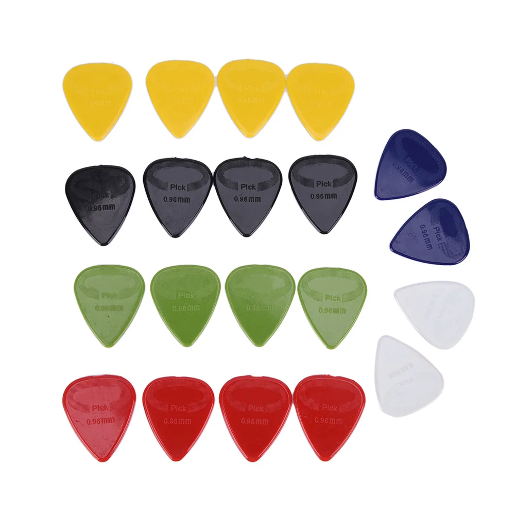 20PCS New 0.96mm Thick Guitar Picks Guitar Plectrums Nylon Material