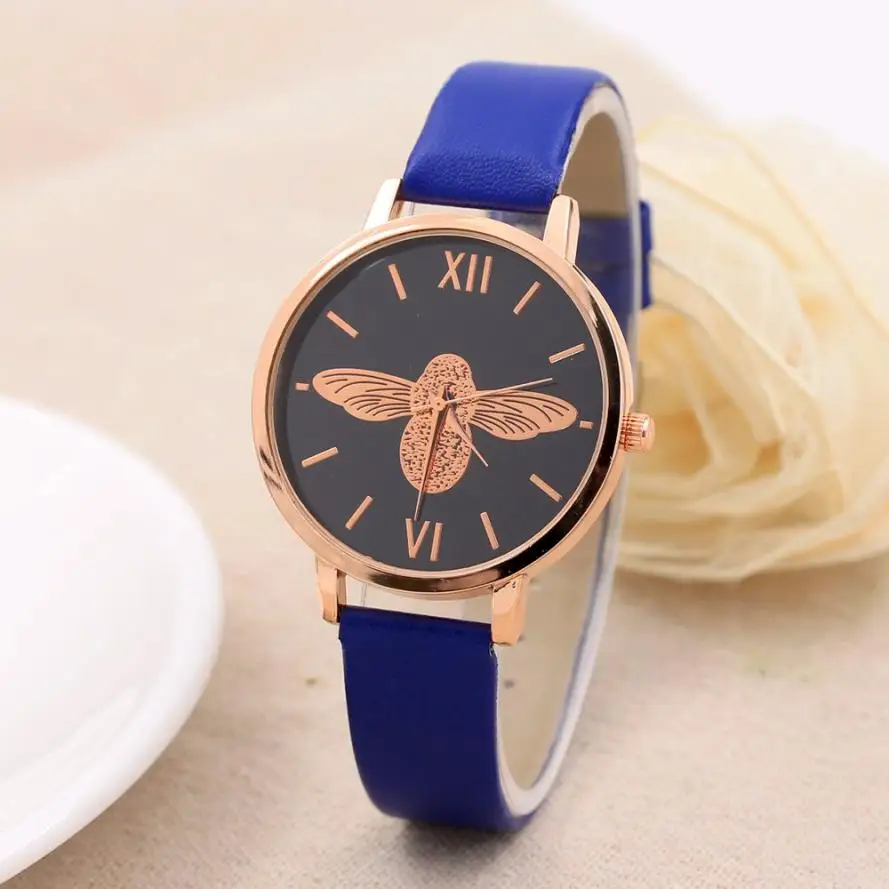 

Relogio Feminino Women's Watch Cool Bee Luxury Style Leather Band Quartz Analog Wrist Watches Reloj Mujer Bussiness New Gift |